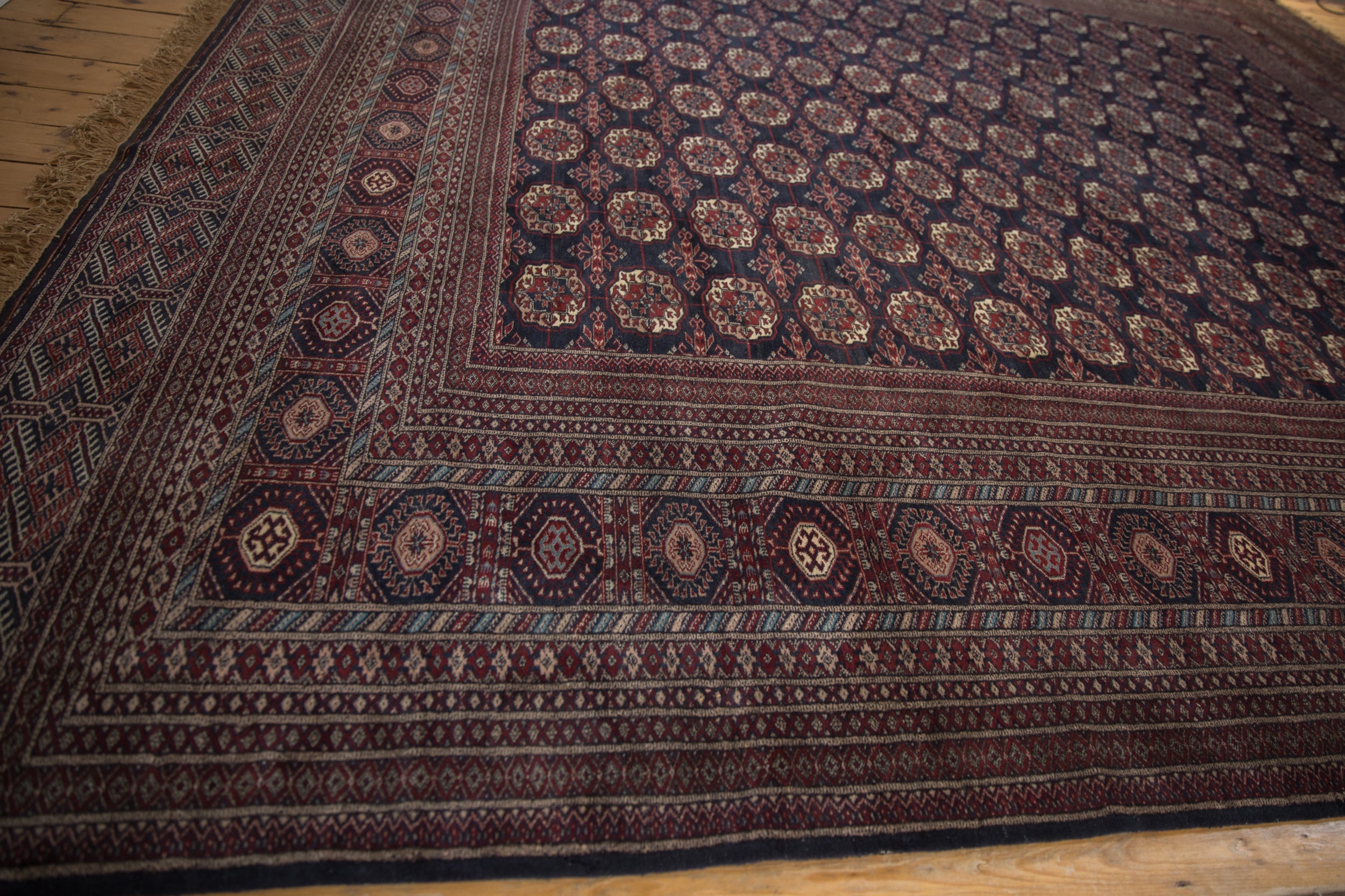 12x12.5 Vintage Fine Bokhara Square Carpet