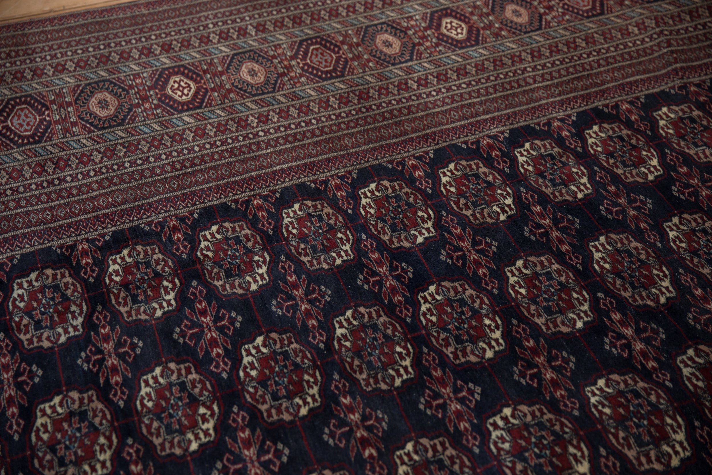 12x12.5 Vintage Fine Bokhara Square Carpet