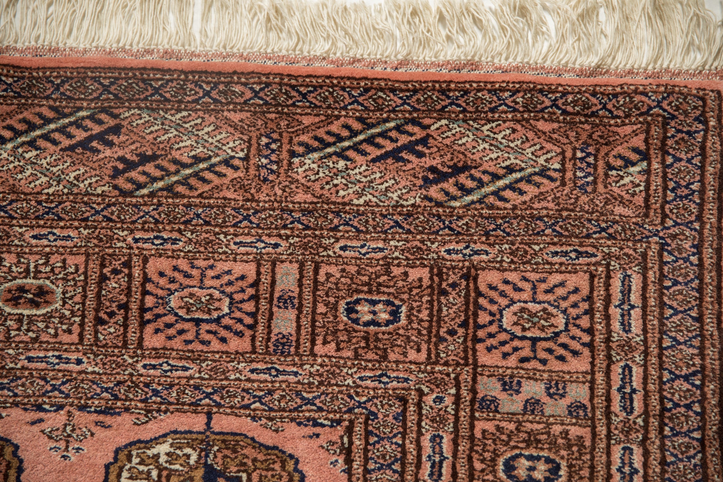 4x4 Vintage Fine Bokhara Square Rug