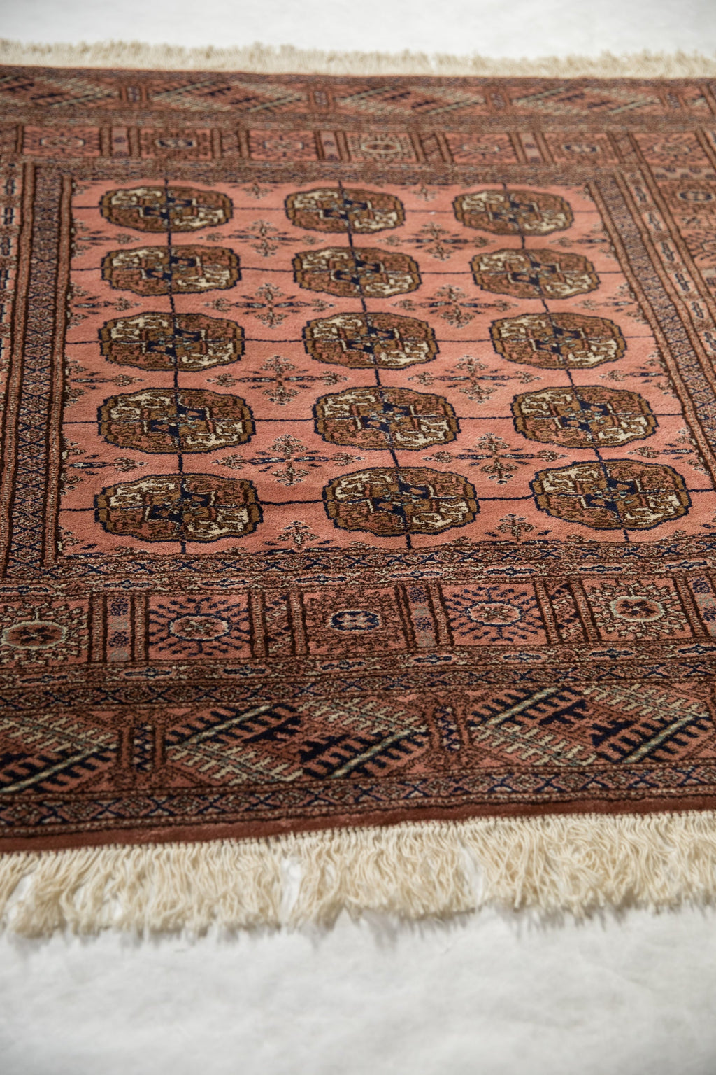 4x4 Vintage Fine Bokhara Square Rug