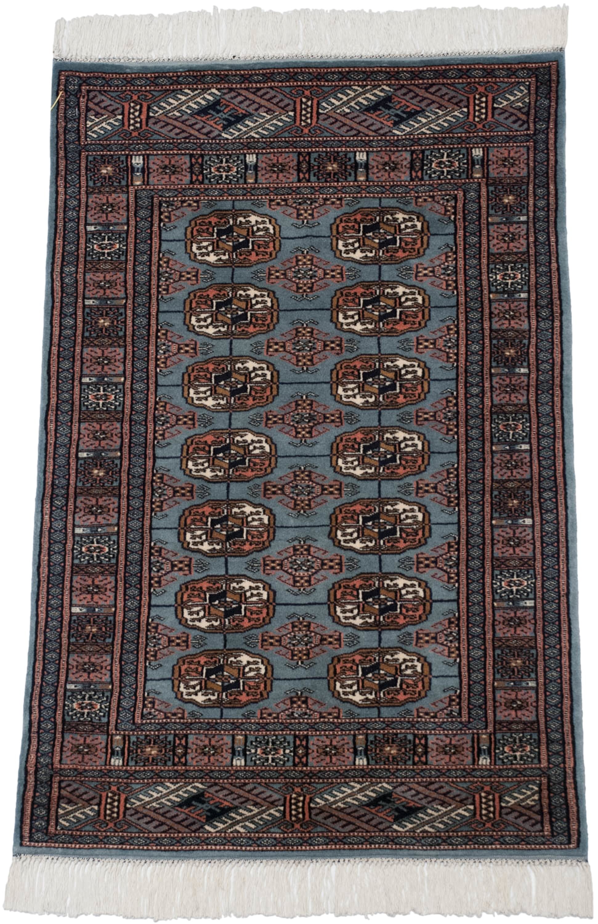 2.5x3 Vintage Fine Bokhara Square Rug