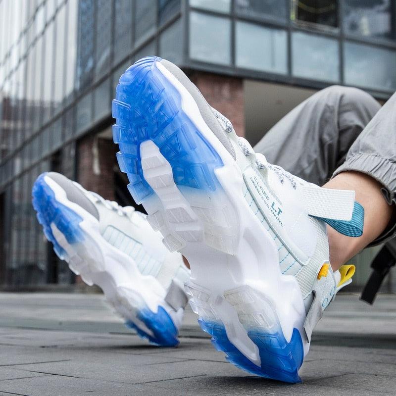 Mens Running Multi Color Sneakers Mesh Breathable Outdoor Sport Walking Fashion Sneakers High Top Casual Shoes Athletic Walking Mesh Comfortable Sports Sneakers