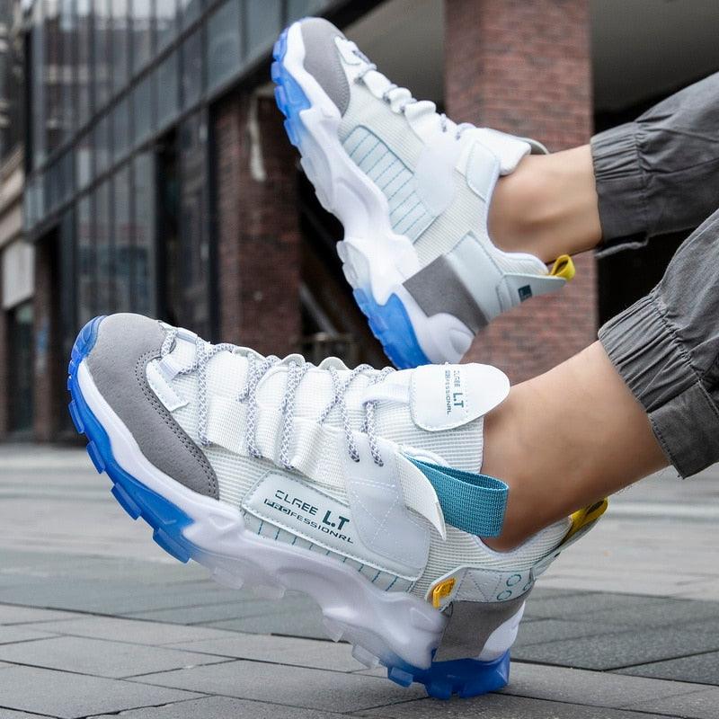 Mens Running Multi Color Sneakers Mesh Breathable Outdoor Sport Walking Fashion Sneakers High Top Casual Shoes Athletic Walking Mesh Comfortable Sports Sneakers