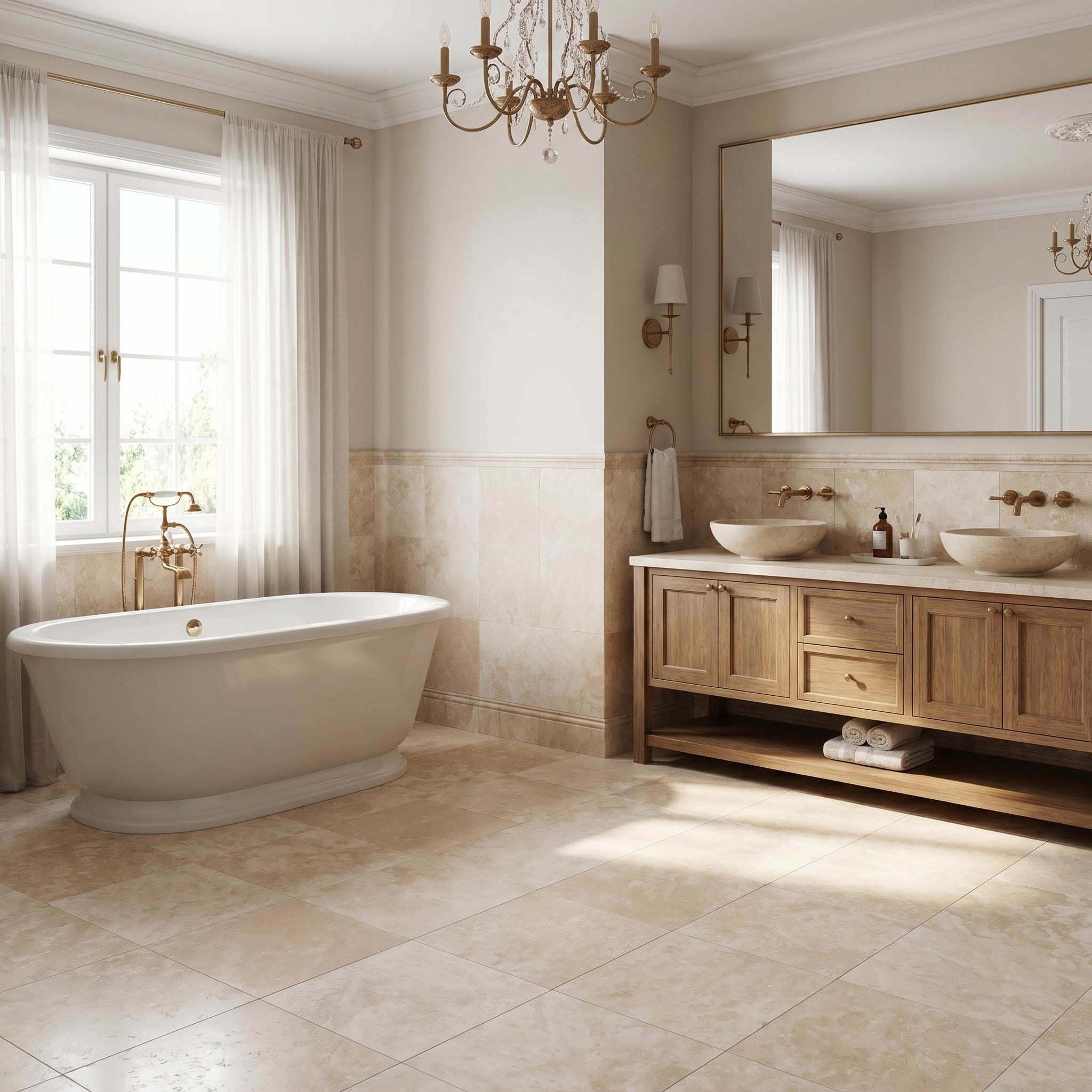Miletos Ivory Travertine Premium Natural Stone Honed and Filled Wall and Floor Tile