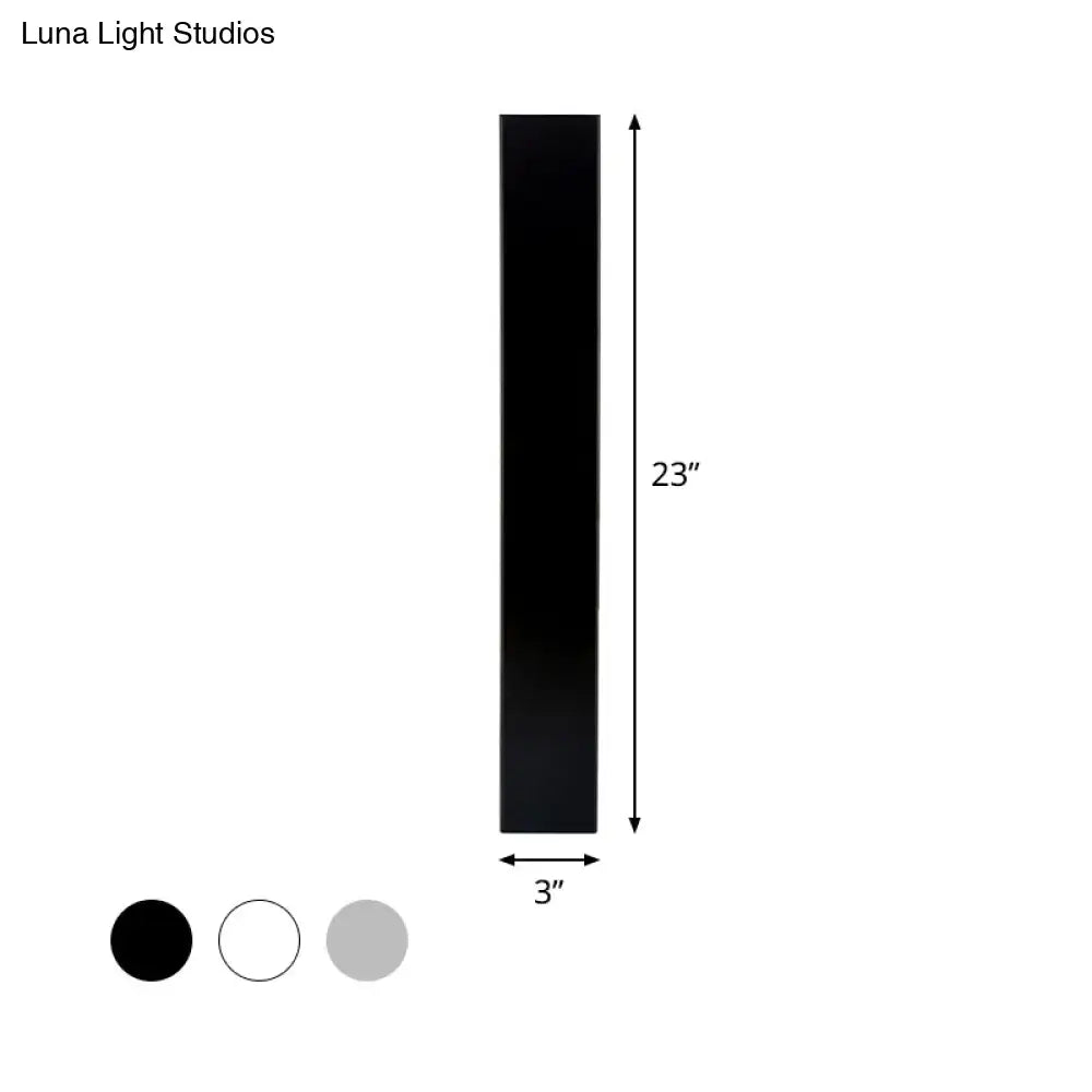 Minimalist black & white aluminum shade direct wired sconce bedroom