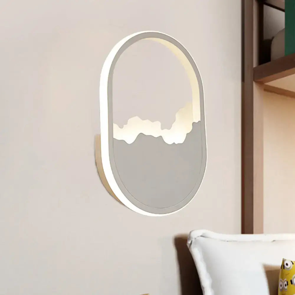 Minimalist white cloud led wall sconce bedroom mirror wall lamp