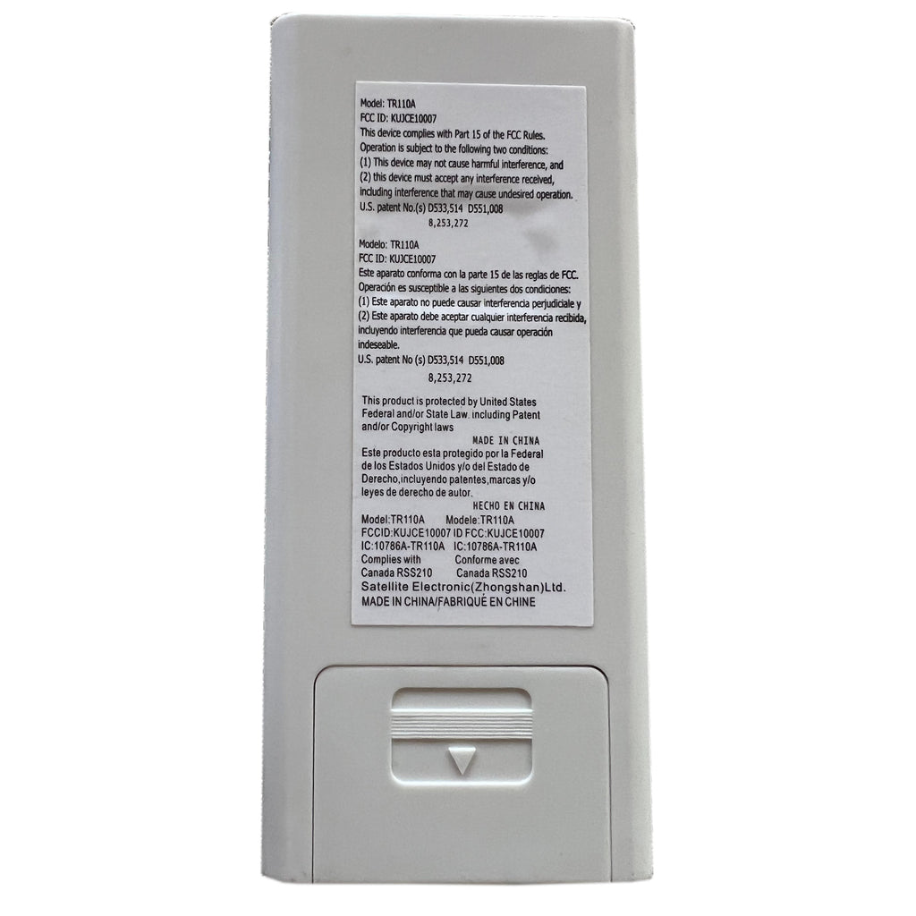 Substitute for Minka-Aire TR110A Ceiling Fan Remote Control [63T-AC83T-KIT]