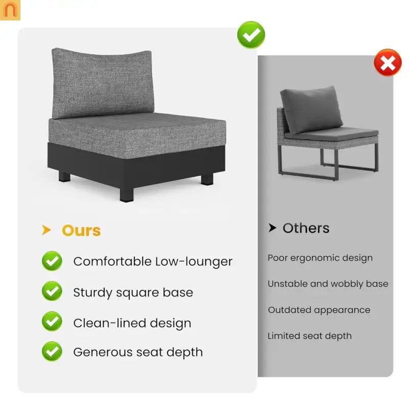 Outdoor Sectional Set Aluminum Gray 5 Piece Modular Olefin Cushions