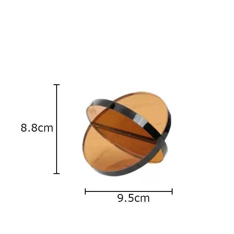 Modern amber geometric cross ornaments living room bookends