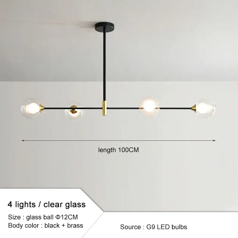 DecorBites™ Glass Ball Pendant Chandelier for Modern Home Decor and Lighting