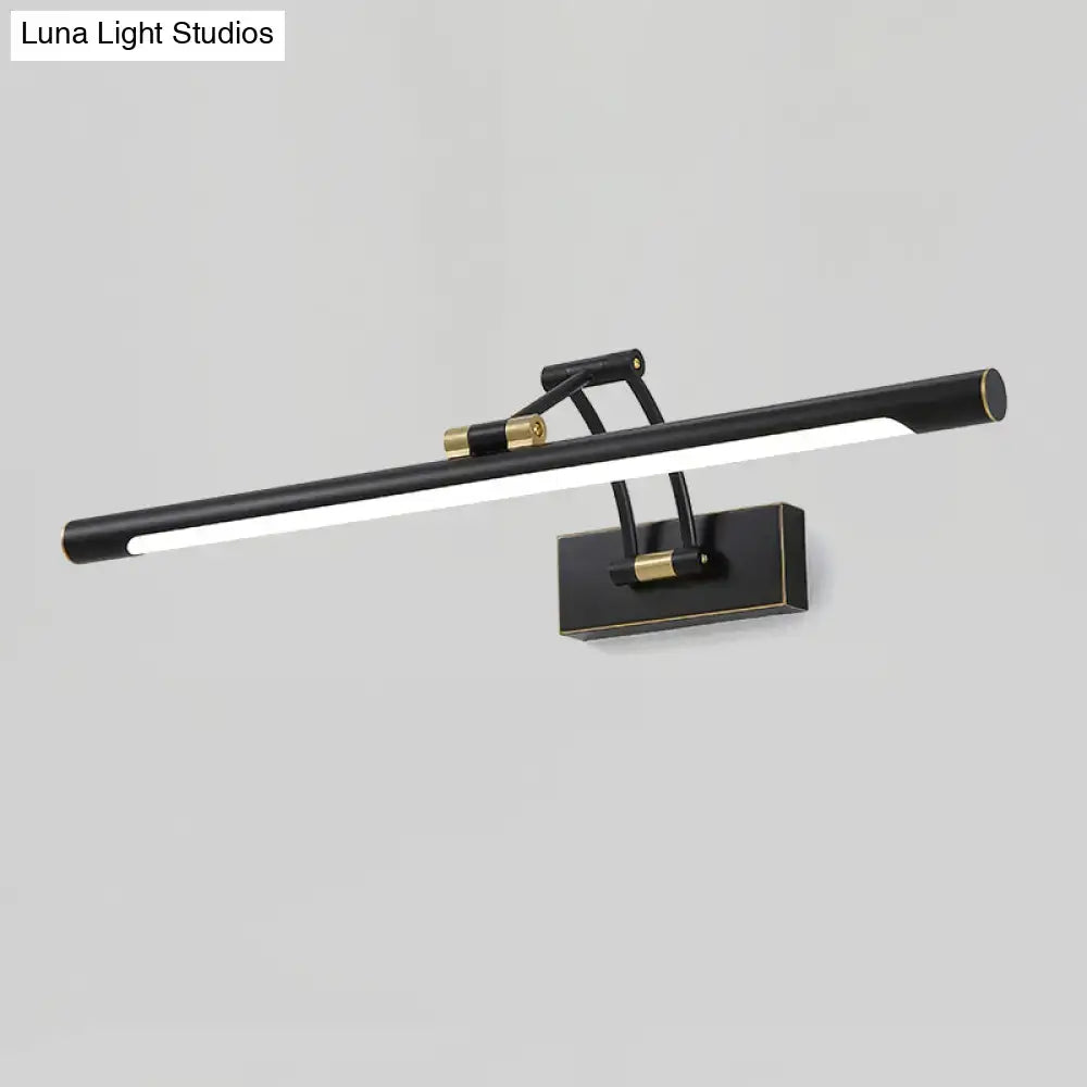 Modern black & brass led vanity light for bathroom mirror cabinet