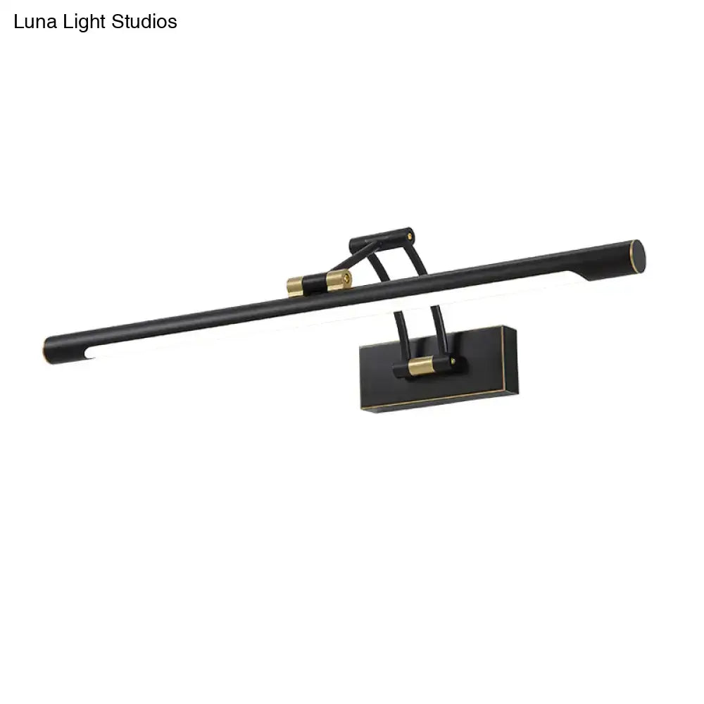 Modern black & brass led vanity light for bathroom mirror cabinet