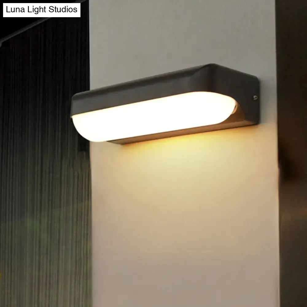 Modern black capsule flush wall sconce – bedroom led light