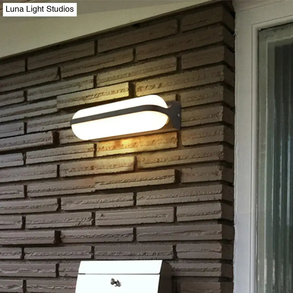 Modern black capsule flush wall sconce – bedroom led light