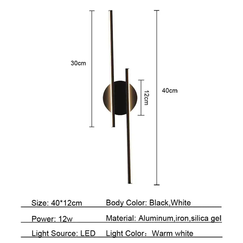 DecorBites™ LED Strip Wall Light for Bedroom Living Room Hotel Decoration Lighting