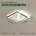 Modern black geometric led ceiling lamp for bedroom