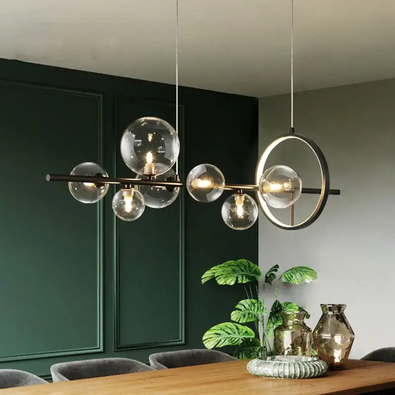 DecorBites™ Clear Glass Bubble Chandelier LED Hanglamp G9 Loft Deco Lighting