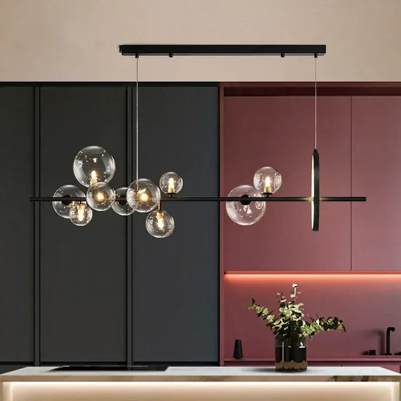 DecorBites™ Clear Glass Bubble Chandelier LED Hanglamp G9 Loft Deco Lighting