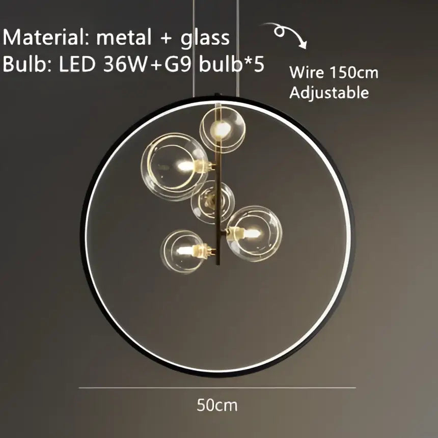 DecorBites™ Clear Glass Bubble Chandelier LED Hanglamp G9 Loft Deco Lighting