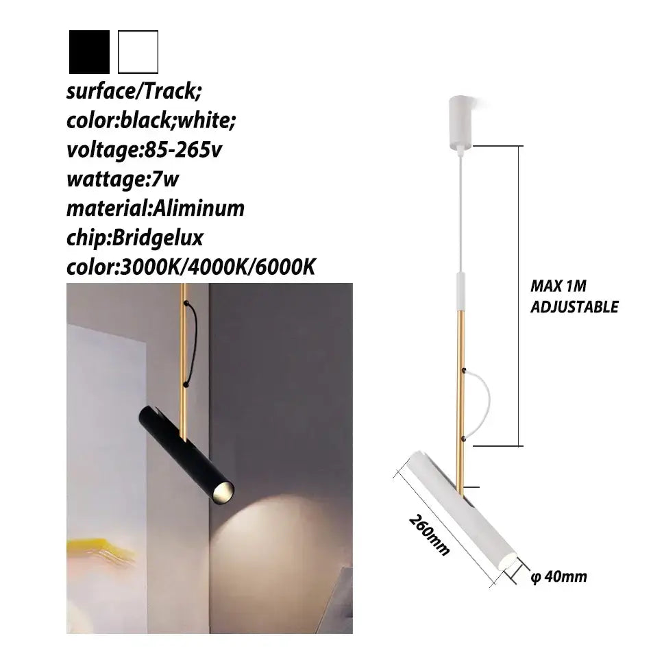 DecorBites™ Adjustable LED Track Light for Kitchen Island Shop Bar Dining Room
