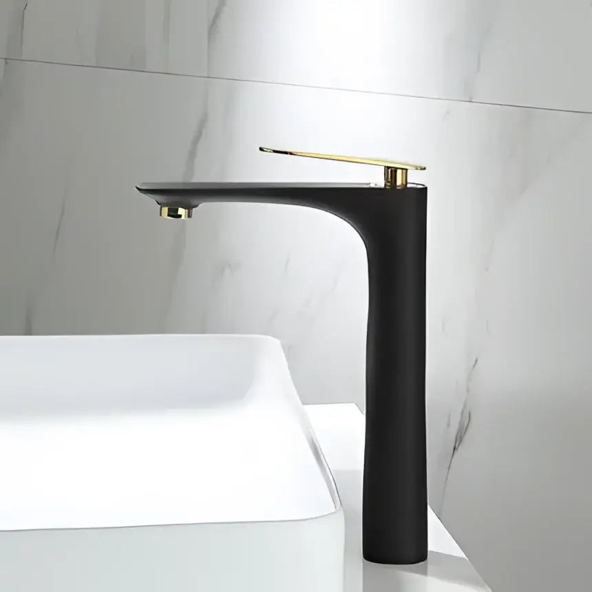Modern black & gold basin faucet bathroom sink mixer tap