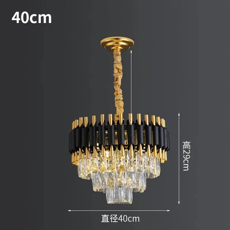 DecorBites™ Crystal LED Pendant Chandelier for Modern Living Spaces