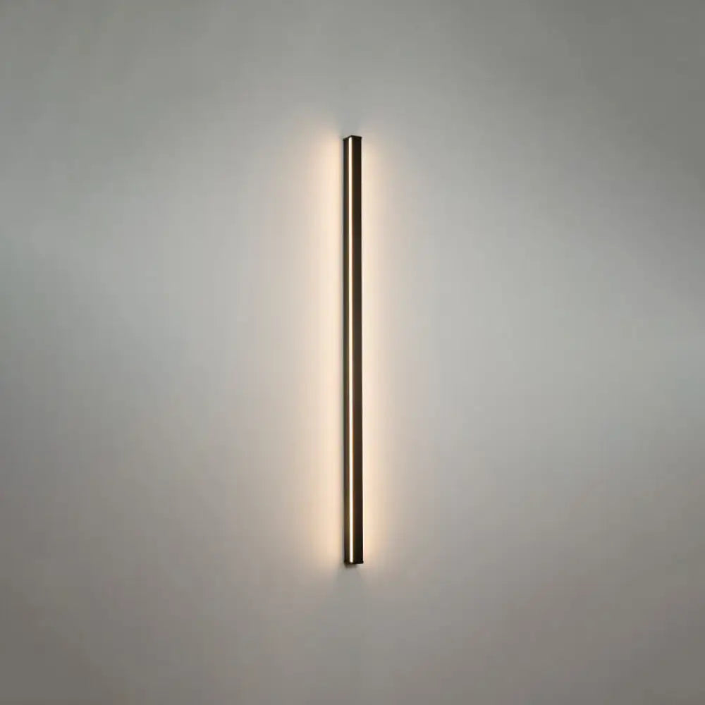Modern black linear flush mount wall sconce – hallway light