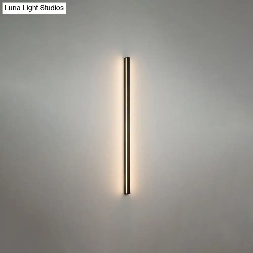 Modern black linear flush mount wall sconce – hallway light