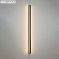 Modern black linear flush mount wall sconce – hallway light