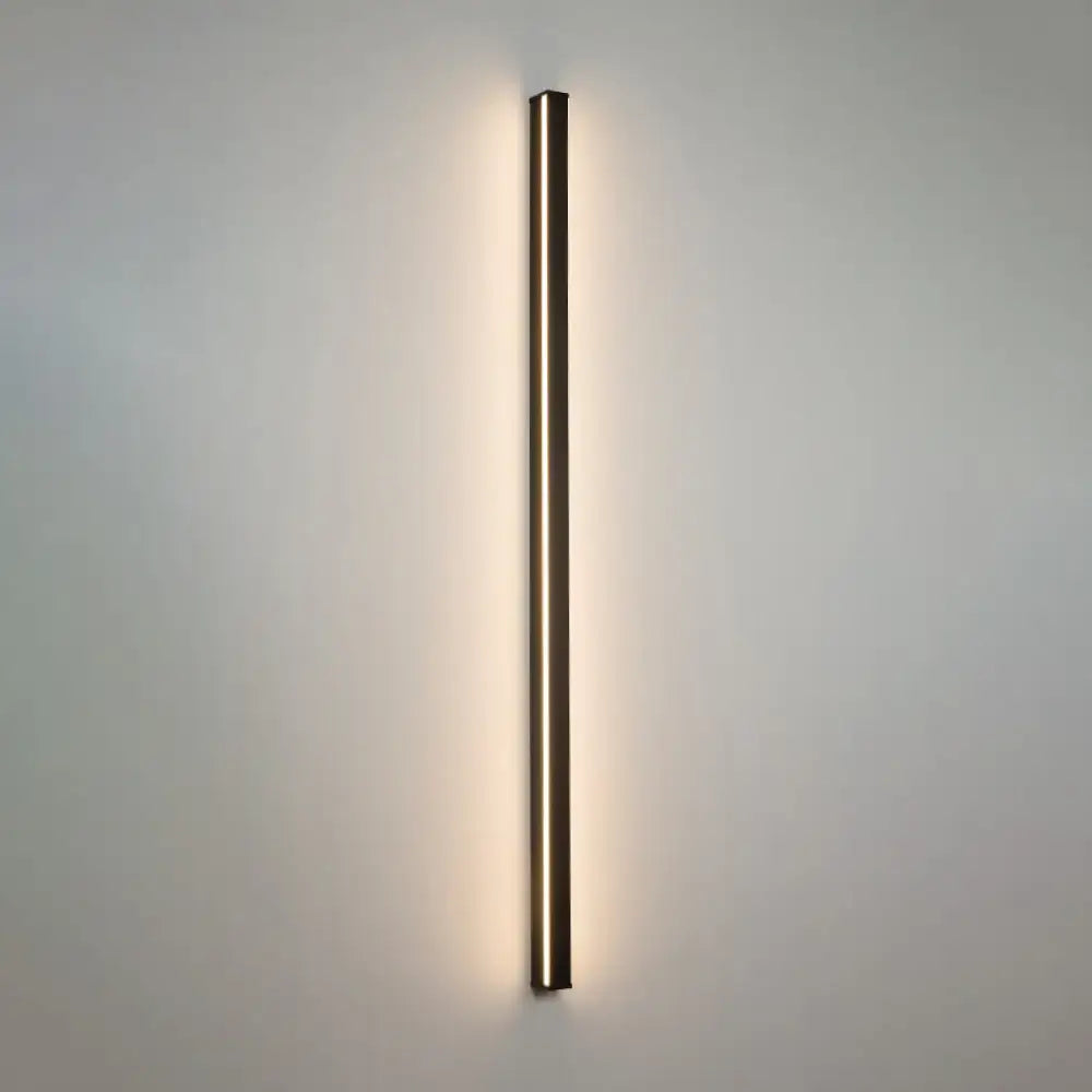 Modern black linear flush mount wall sconce – hallway light