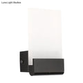 Modern black rectangle led wall sconce bedroom light bulb included