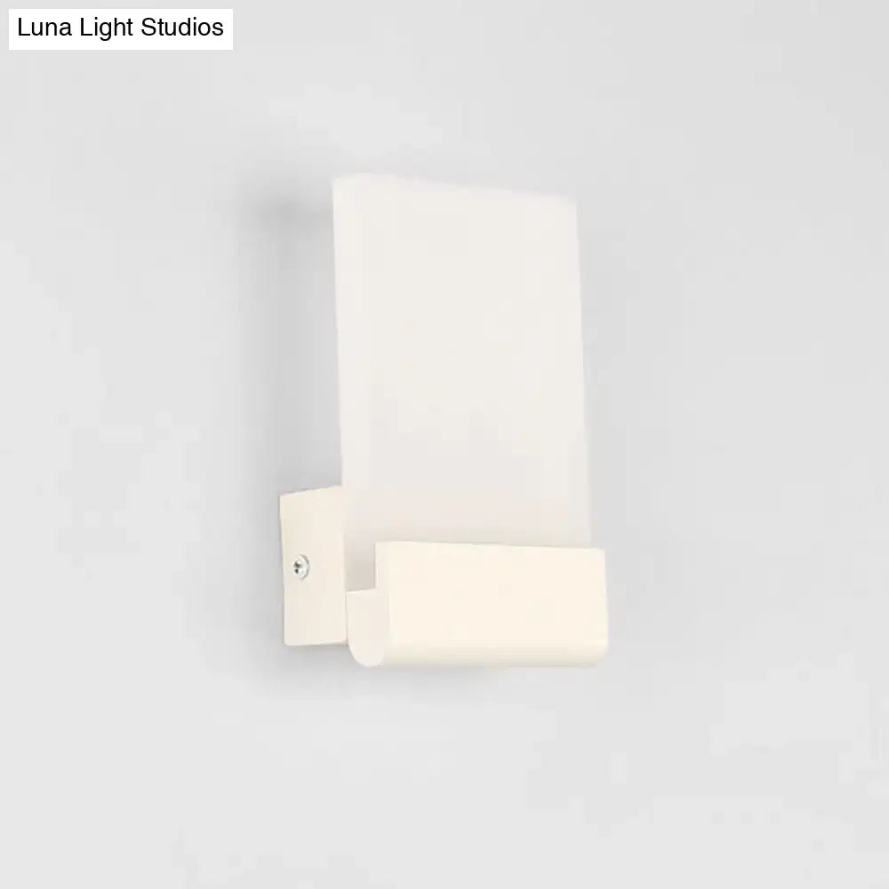 Modern black rectangle led wall sconce bedroom light bulb included