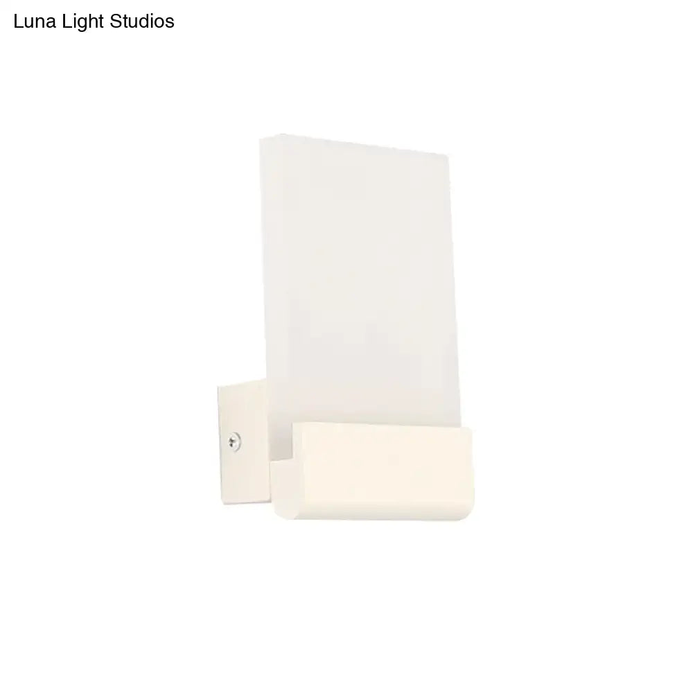 Modern black rectangle led wall sconce bedroom light bulb included