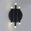 Modern black wall light with round backplate – bedroom 6-light sconce
