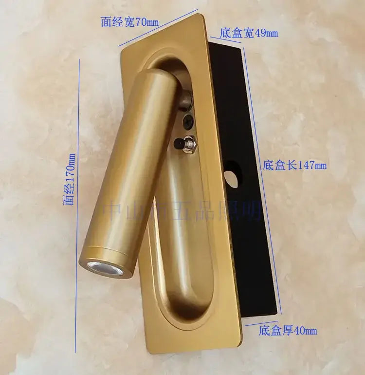 DecorBites™ Adjustable Bedside LED Wall Lamp for Modern Hotel Guest Rooms