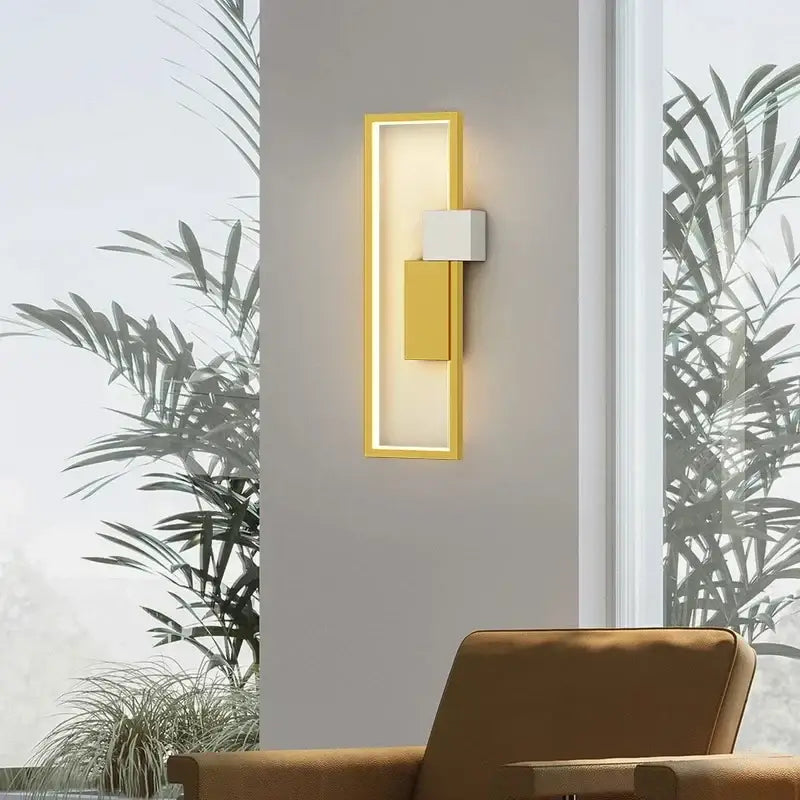 Modern black & white led wall lamp – minimalist bedroom sconce