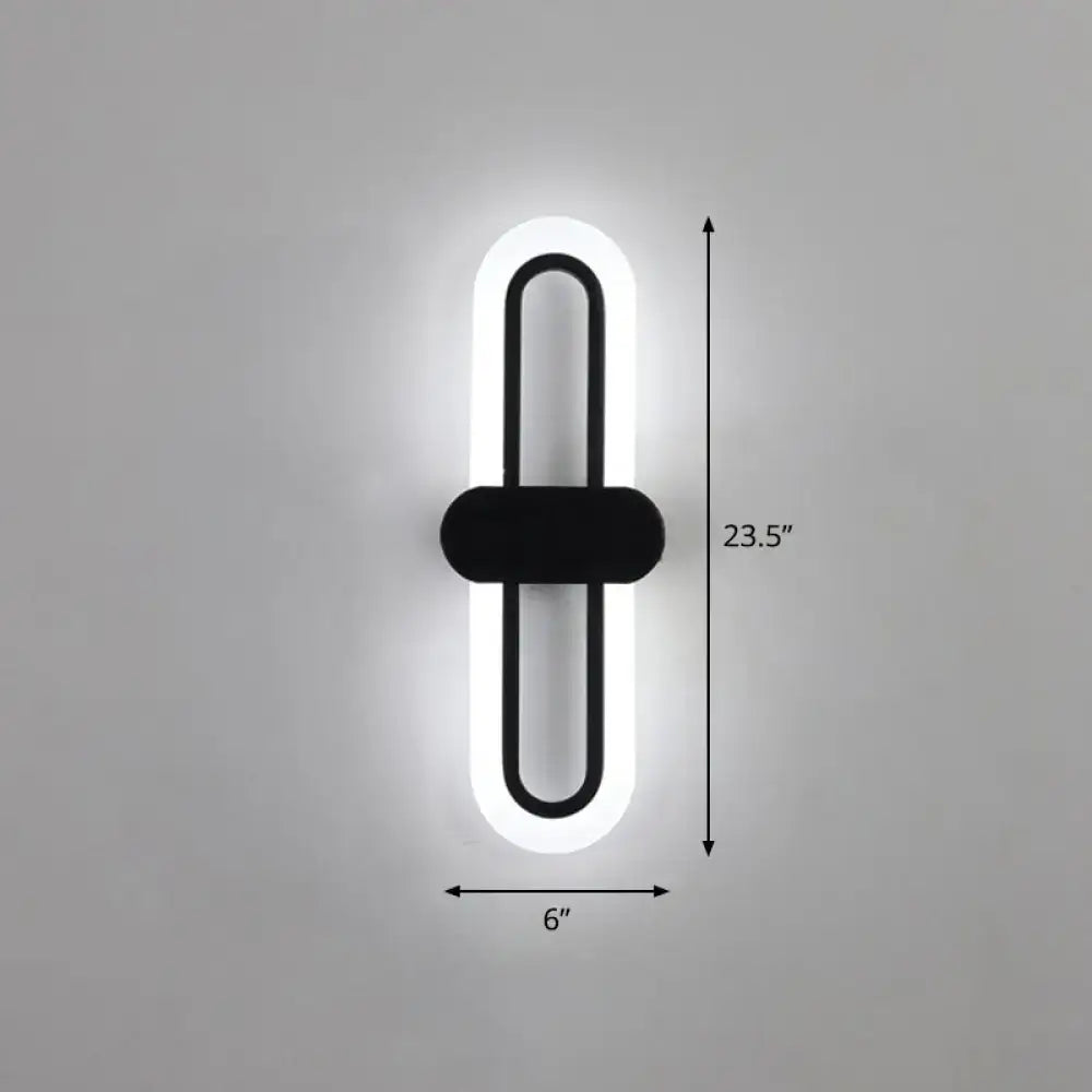 Modern black & white led wall sconce – living room 110v-120v light type