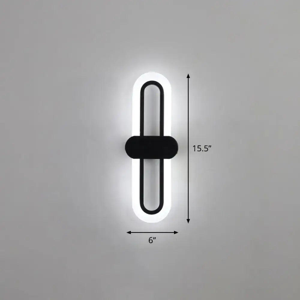 Modern black & white led wall sconce – living room 110v-120v light type