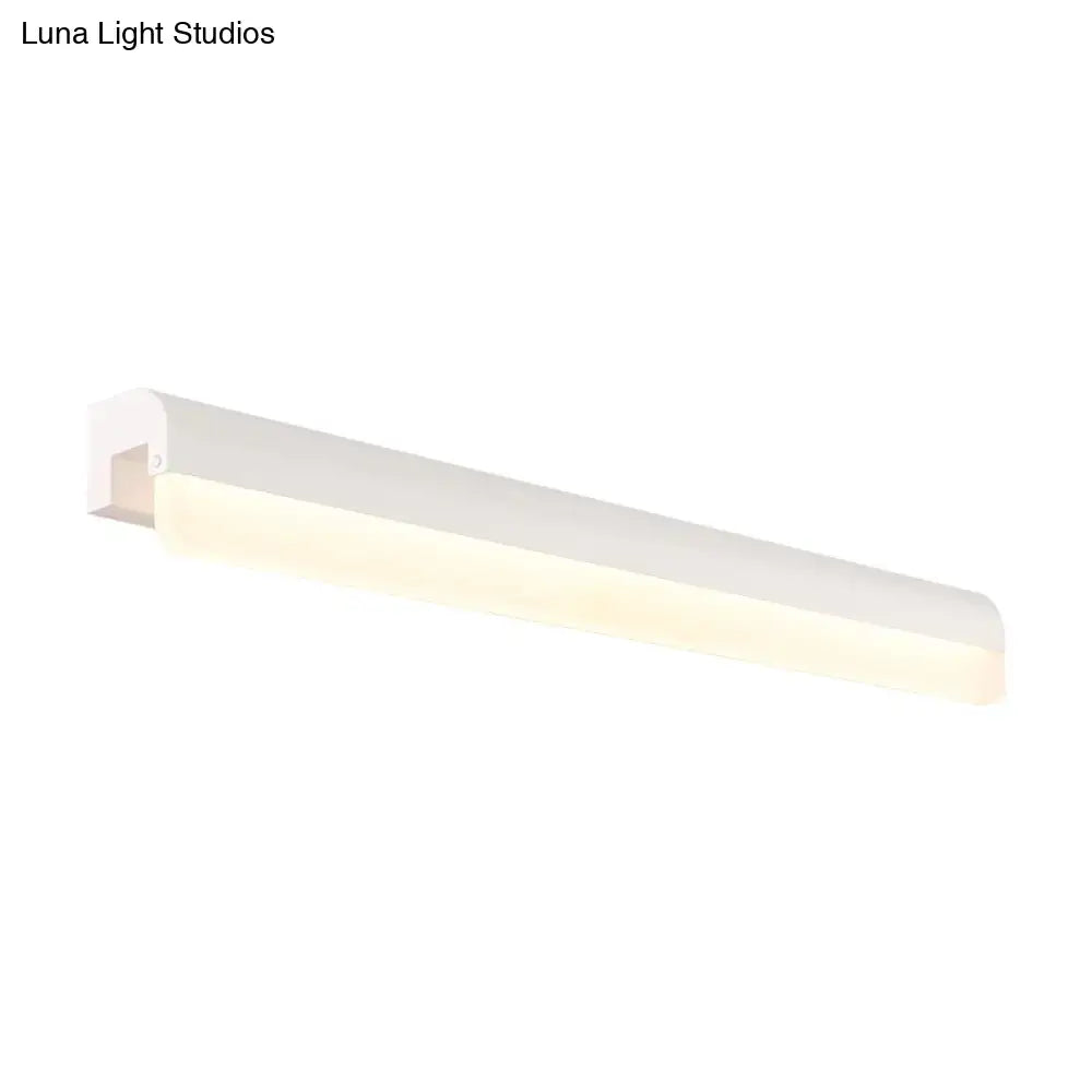 Modern black & white linear led wall light bathroom sconce