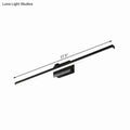 Modern black & white linear light fixture bathroom wall sconce