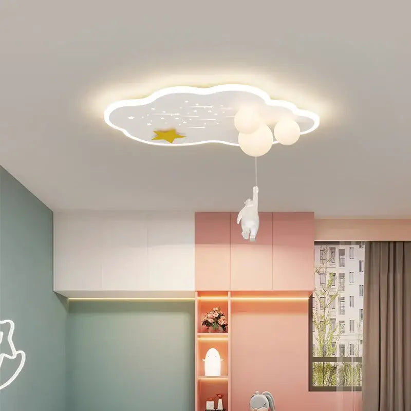 Modern blue decorbites cloud airplane chandelier bedroom light