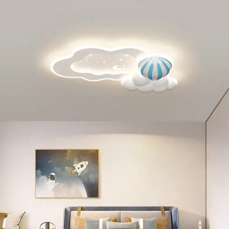 Modern blue decorbites cloud airplane chandelier bedroom light