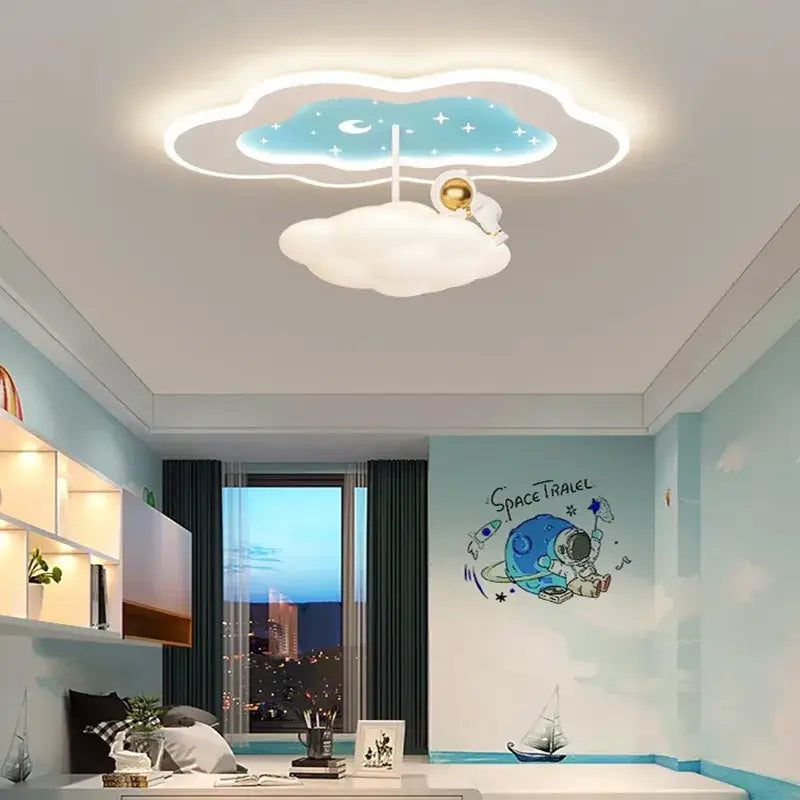Modern blue decorbites cloud airplane chandelier bedroom light