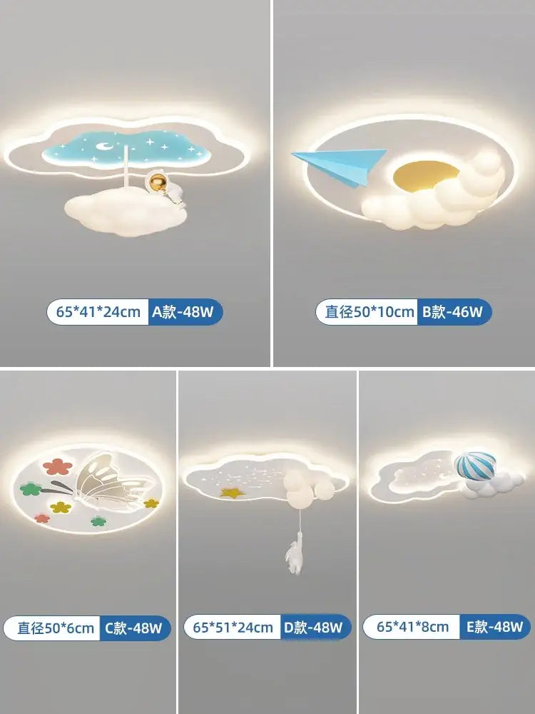 Modern blue decorbites cloud airplane chandelier bedroom light
