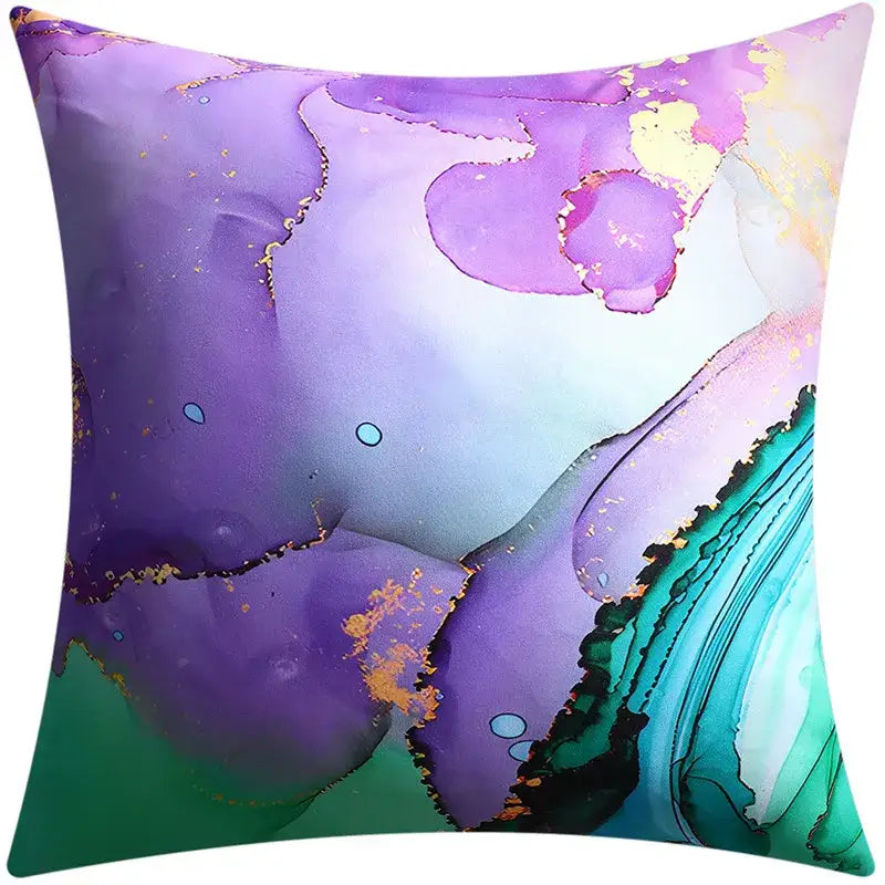 DecorBites™ Blue Floral Cushion Cover 45x45cm for Modern Home Decor & Office Sofa