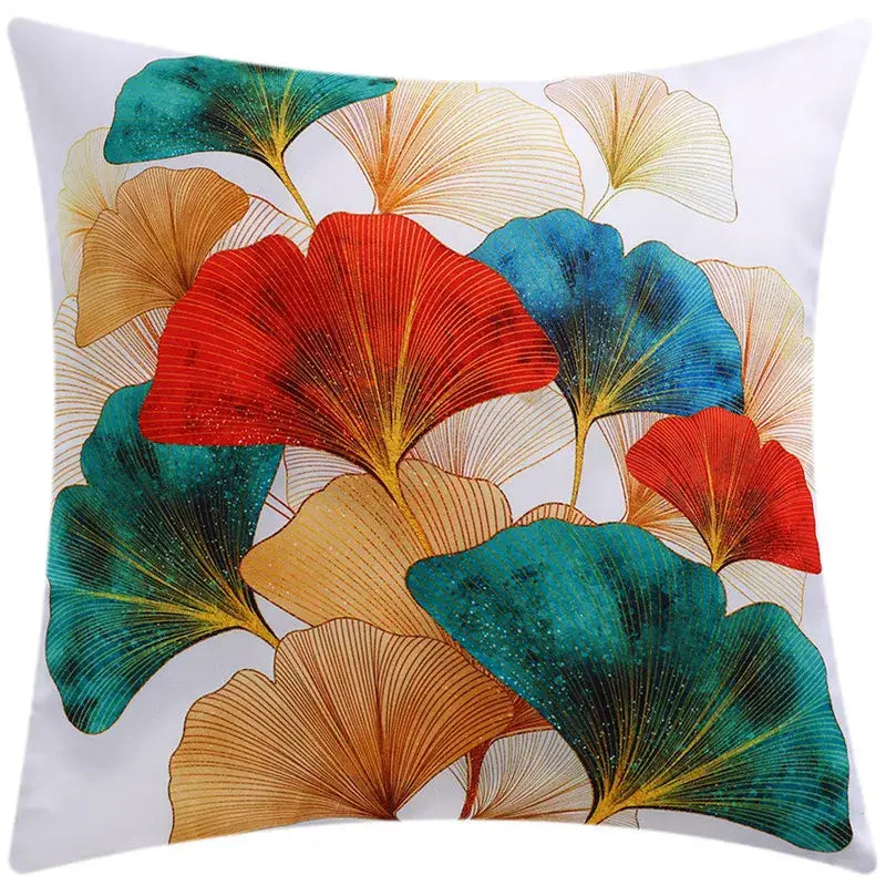 DecorBites™ Blue Floral Cushion Cover 45x45cm for Modern Home Decor & Office Sofa