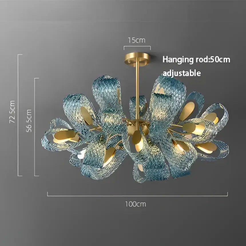 "DecorBites™ Glass Chandelier for Modern Dining Room Decor 2024"