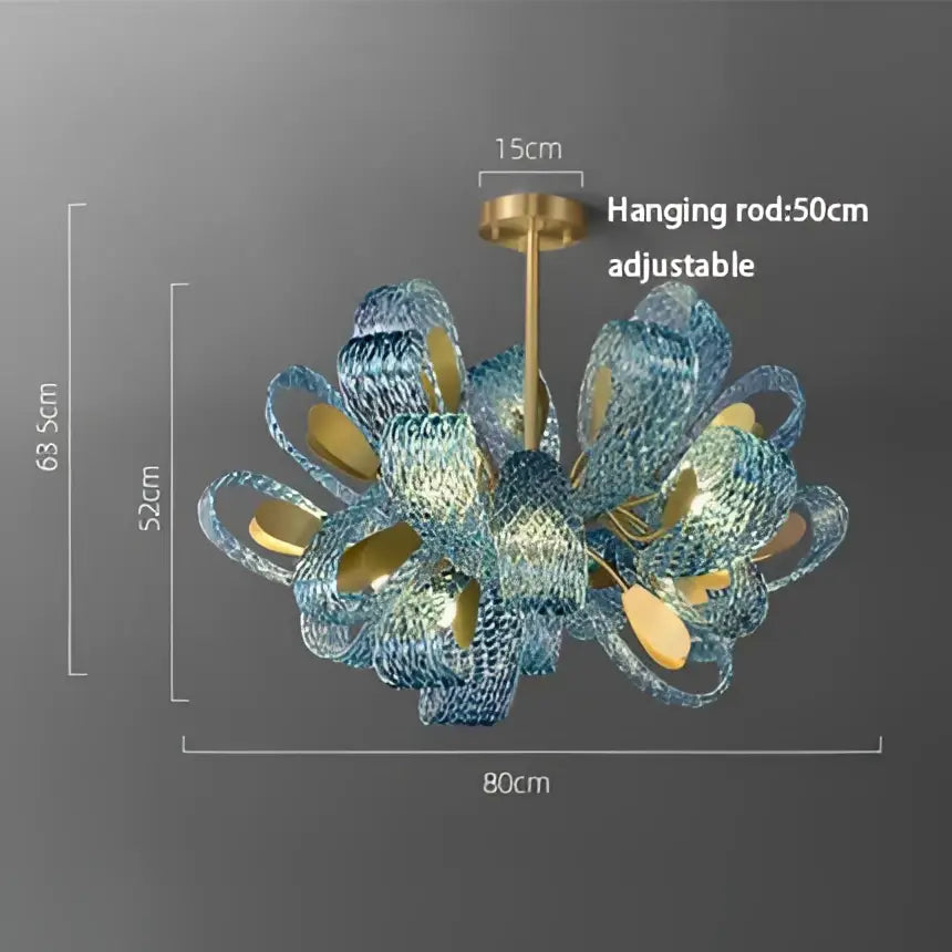 "DecorBites™ Glass Chandelier for Modern Dining Room Decor 2024"