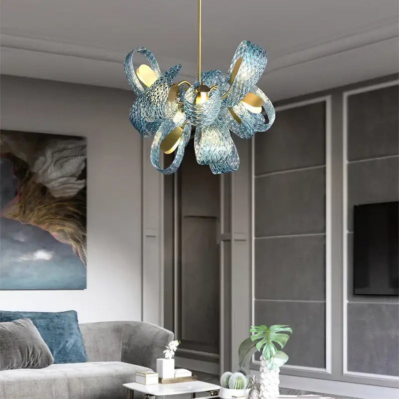 "DecorBites™ Glass Chandelier for Modern Dining Room Decor 2024"