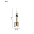 DecorBites™ Cylindrical Glass Pendant Light: Modern, Nordic Design for Living Room, Restaurant, Kitchen